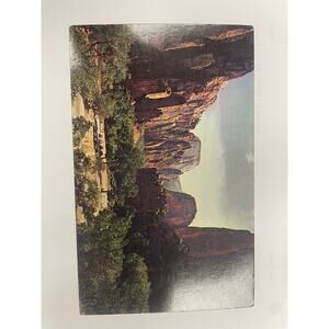 Vintage Zion National Park Postcard Court of the Patriarchs Utah 1950 Scenic